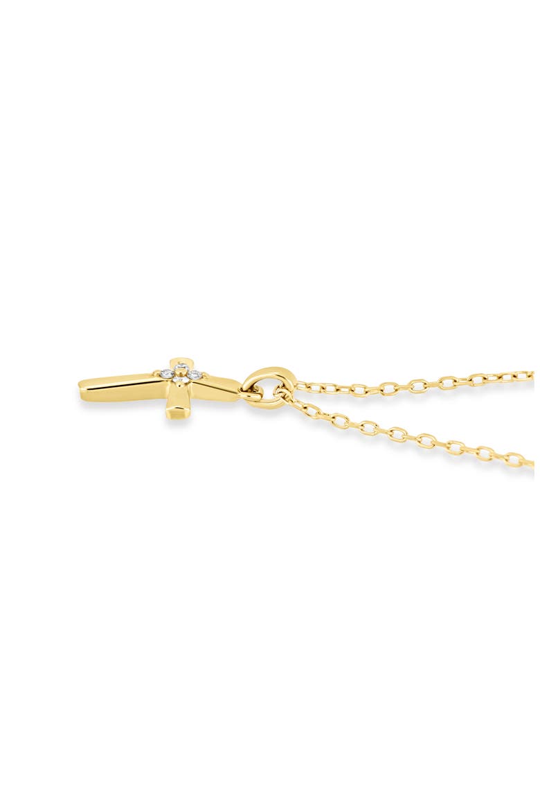 Icon 18k Gold Diamond Cross Pendant Necklace, Alternate, color, 18KY