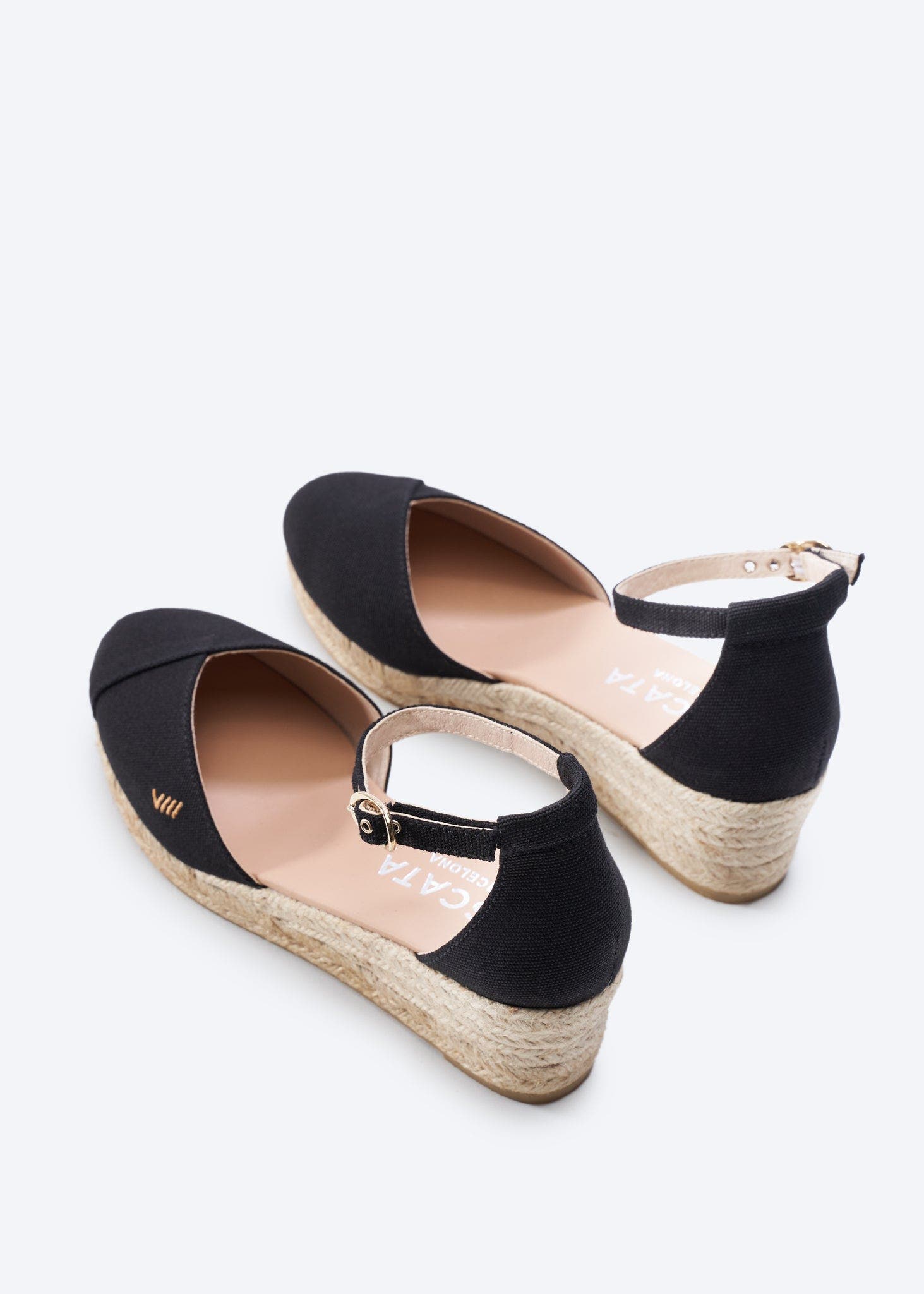 VISCATA Formiga Canvas Espadrille Wedges, Alternate, color, Black