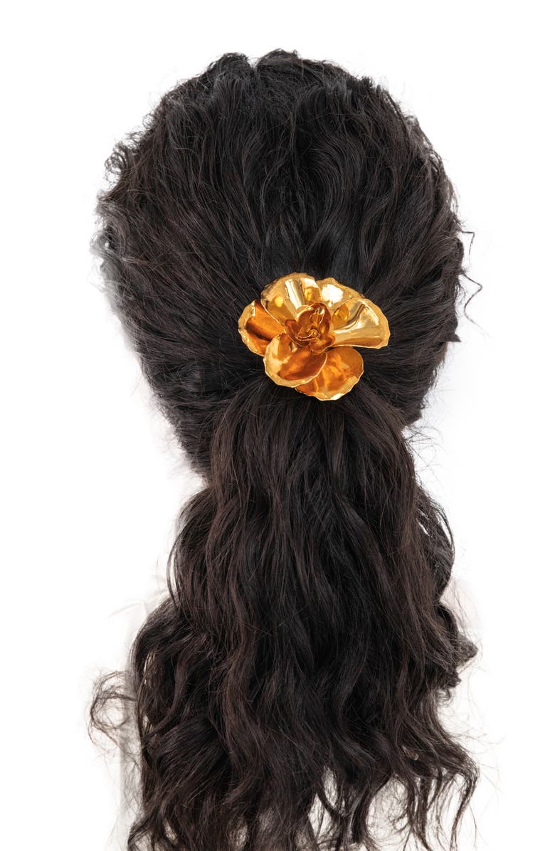 Jennifer Behr Gladiolus Ponytail Holder, Alternate, color, Gold