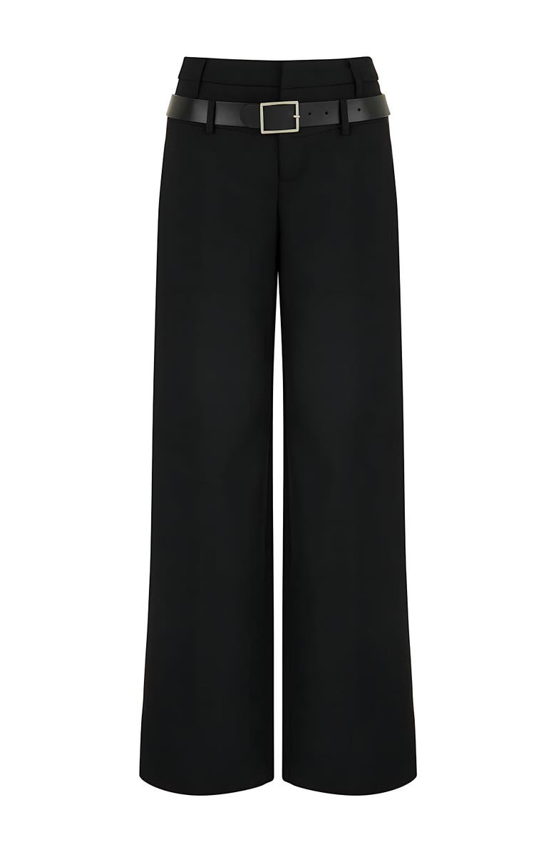 Nocturne Double Waist Belted Pants, Alternate, color, 