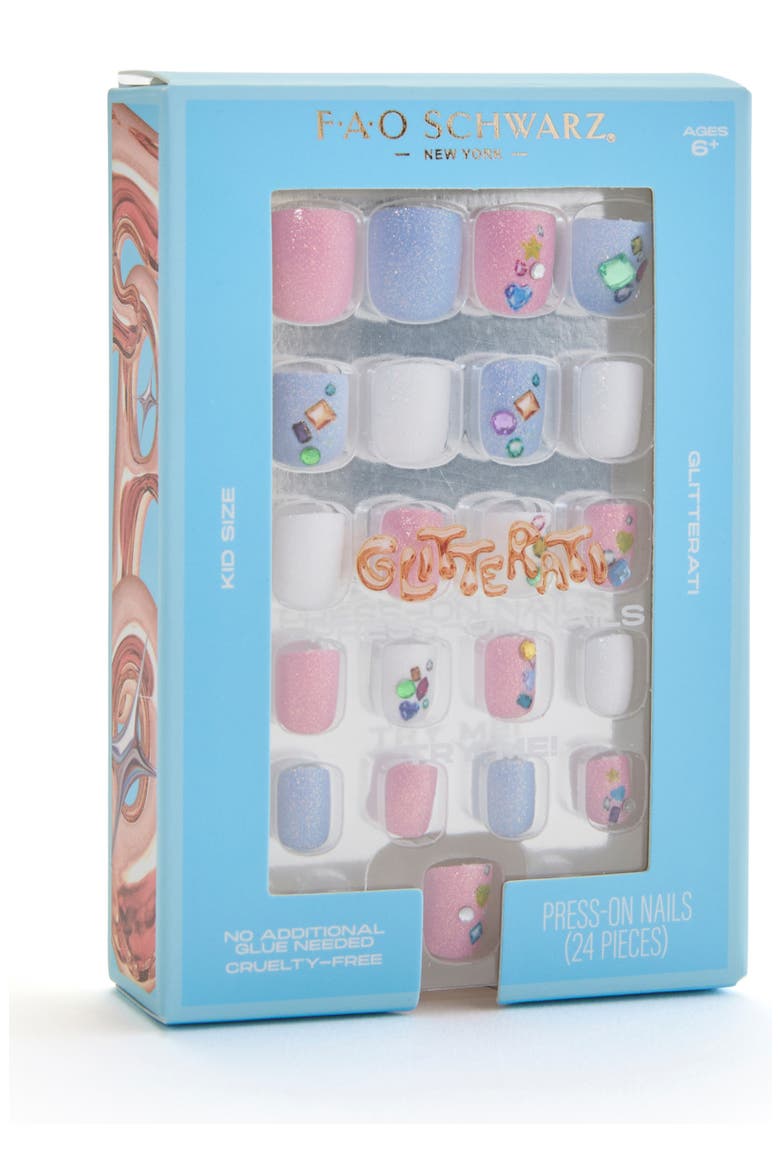 Kids' 24-Piece Rhinestone Press-On Nails, Alternate, color, OPEN MISCELLANEOUS