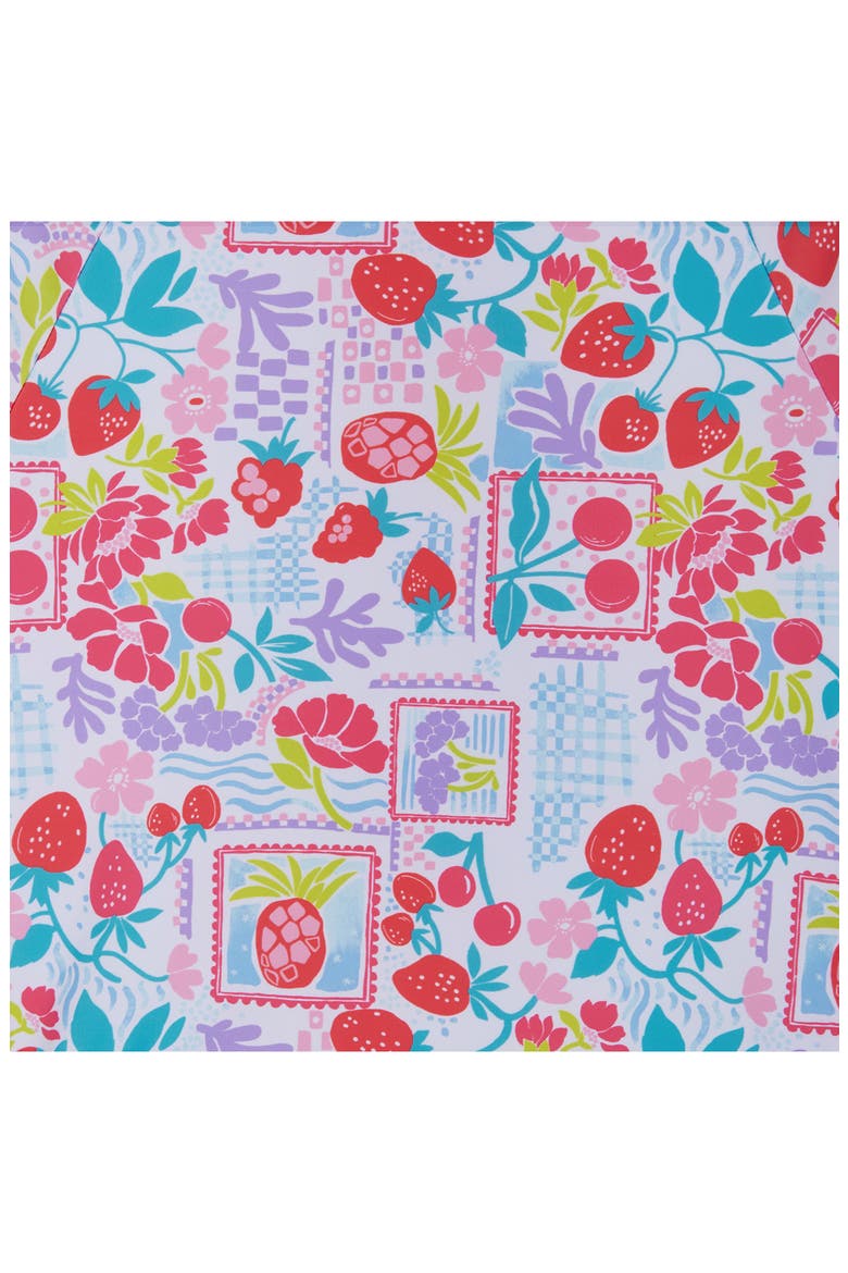 Fruit Print One-Piece Rashguard Swimsuit & Headband Set, Alternate, color, WHAT FRUIT