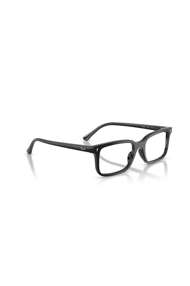 52mm Square optical glasses, Alternate, color, Black