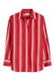 Stripe Oversize Cotton Poplin Button-Up Shirt