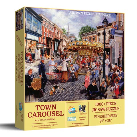 Town Carousel 1000 piece Jigsaw Puzzle for Adults Large Pieces