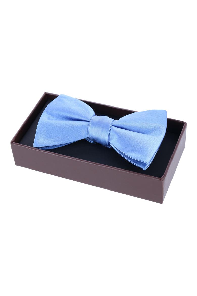 Sutton Solid Silk Bow Tie, Alternate, color, LIGHT BLUE