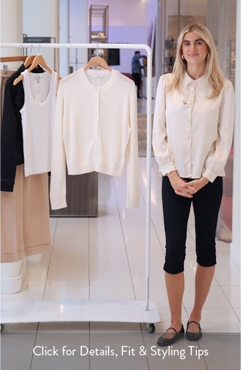 Pecan Recycled Linen Cardigan, sales video thumbnail