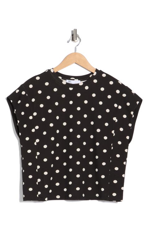 Stripe Cap Sleeve Top