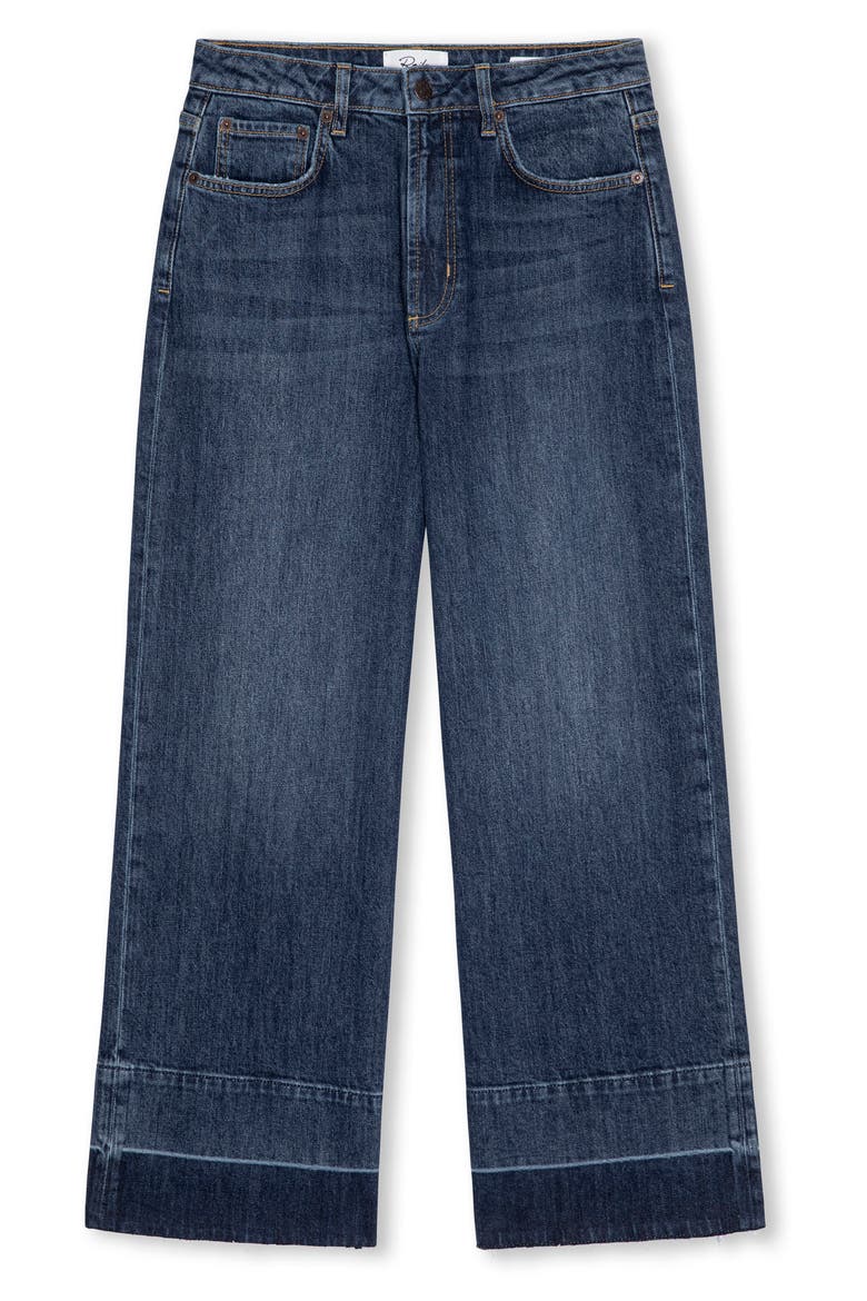 Getty Crop High Waist Wide Leg Jeans, Alternate, color, CREEKSIDE