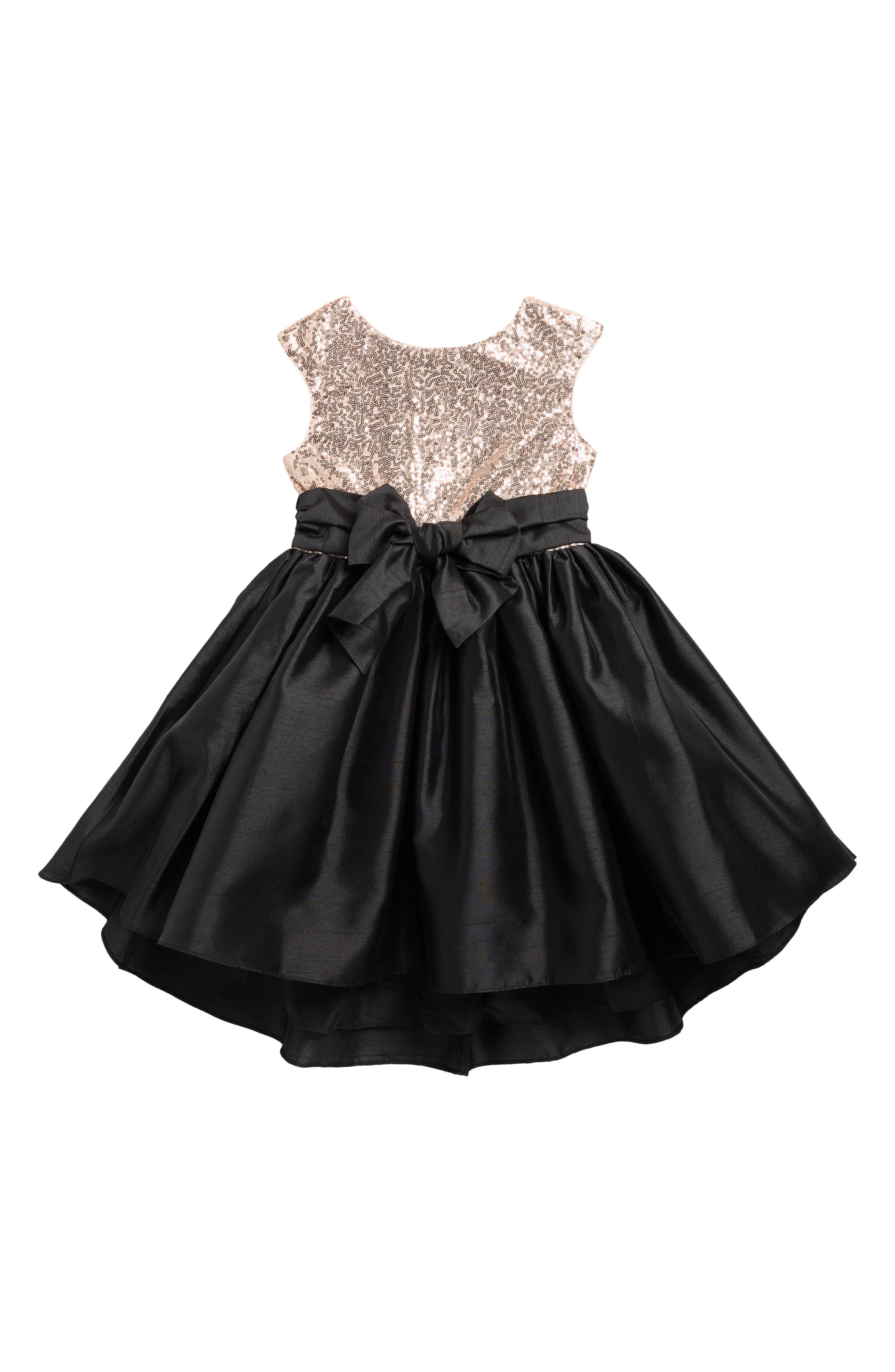 Pippa & Julie Kids' Alicia Sequin High Low Dress