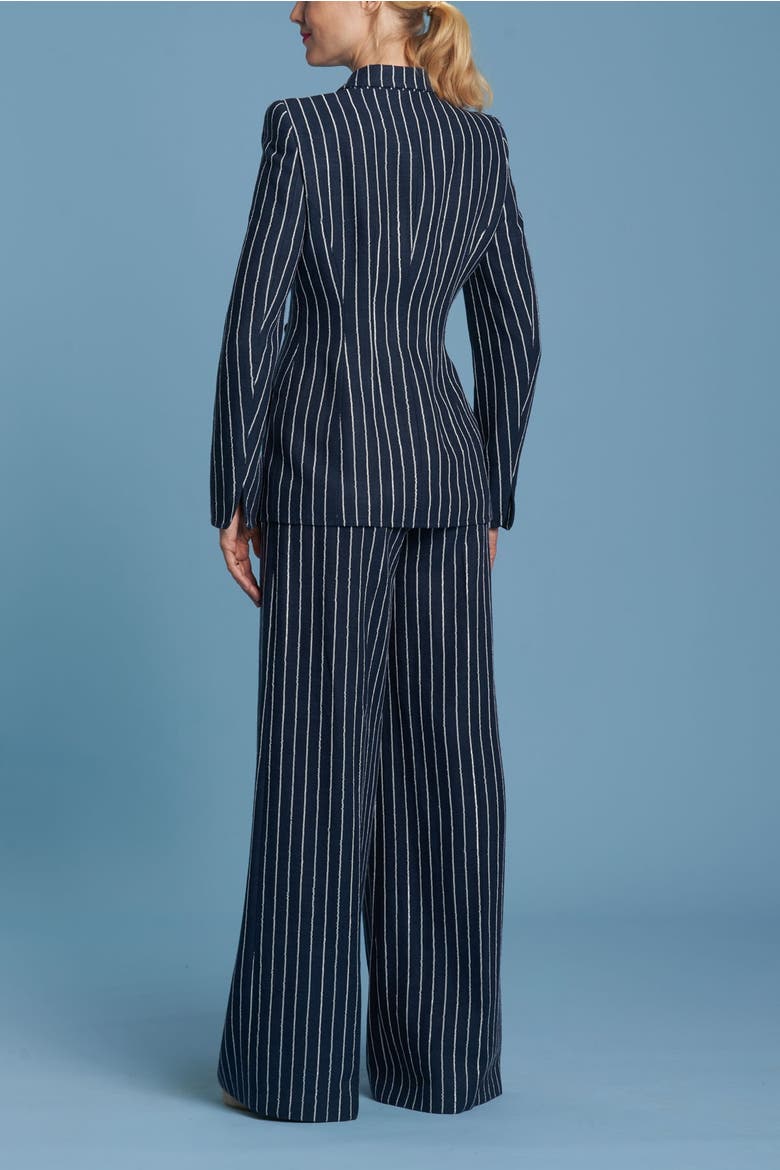 Pinstripe Sequins Trousers, Alternate, color, Blue