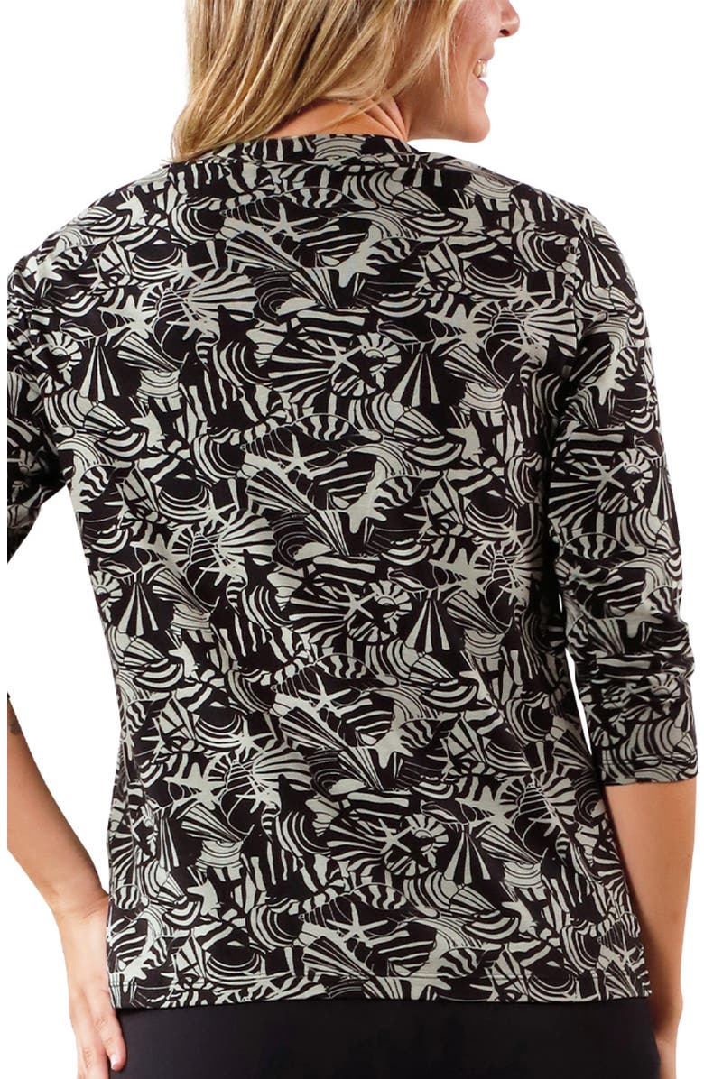 UV Skinz 3/4 Sleeve V-Neck R&R Tee, Alternate, color, Shadow Shells