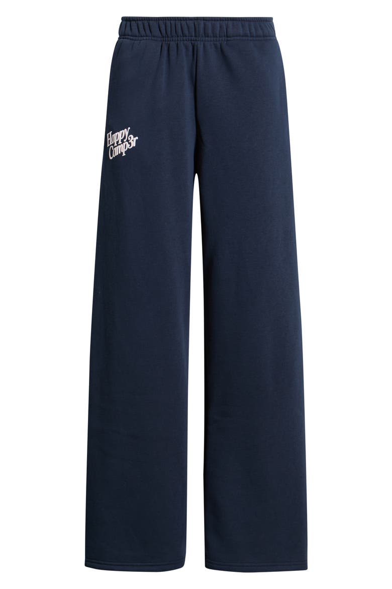 Logo Wide Leg Sweatpants, Main, color, NAVY