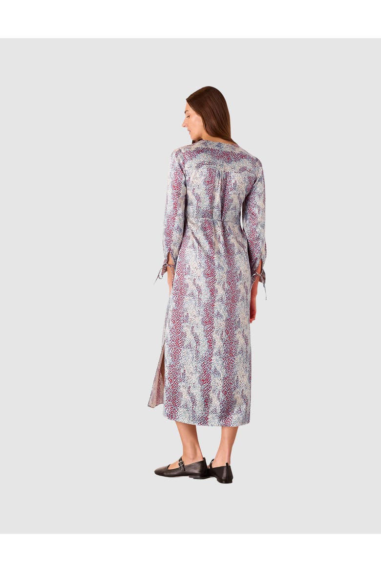 Mottled Snake Print Midi Dress, Alternate, color, Multicolour