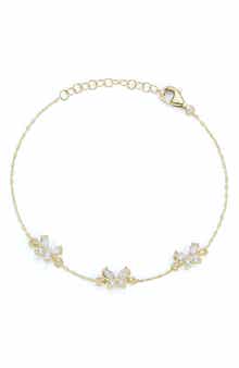 GLAZE JEWELRY Cubic Zirconia Butterfly Station Chain Bracelet