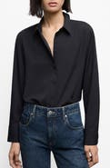 MANGO Print Button-Up Shirt