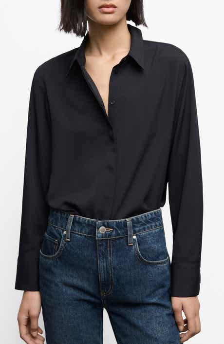 MANGO Print Button-Up Shirt