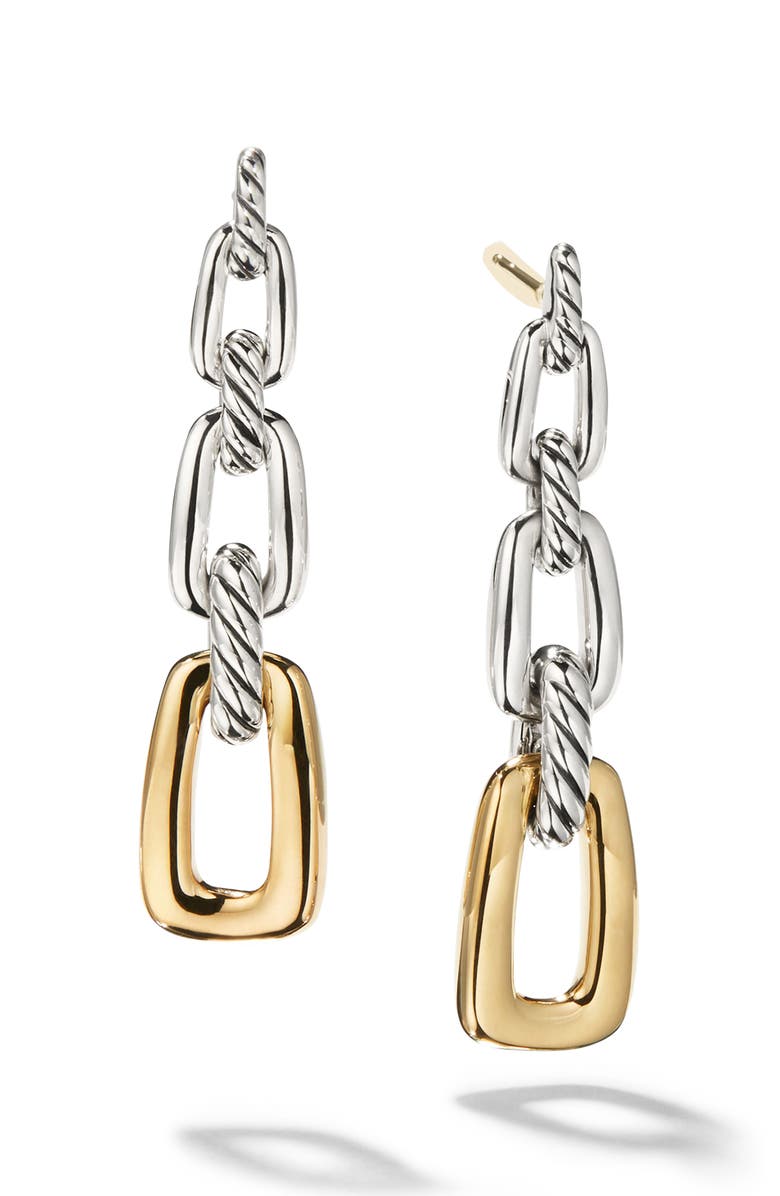 David Yurman Wellesley Link Drop Earrings with 18k Gold, Main, color, 