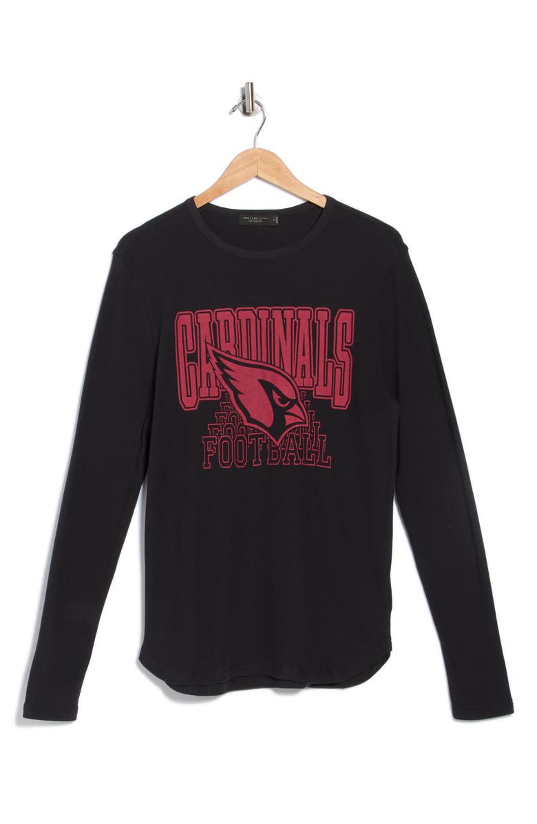 Junk Food Cardinals Long Sleeve Thermal Graphic T-Shirt, Alternate, color, True Black