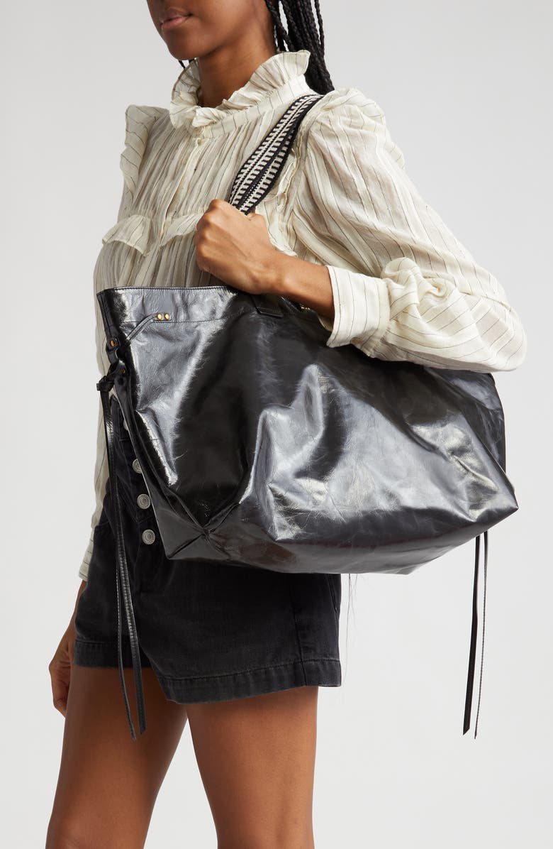 Isabel Marant Wardy Leather Tote, Alternate, color,
