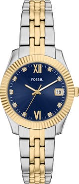 Fossil Scarlette Two-Tone Bracelet Watch, 32mm