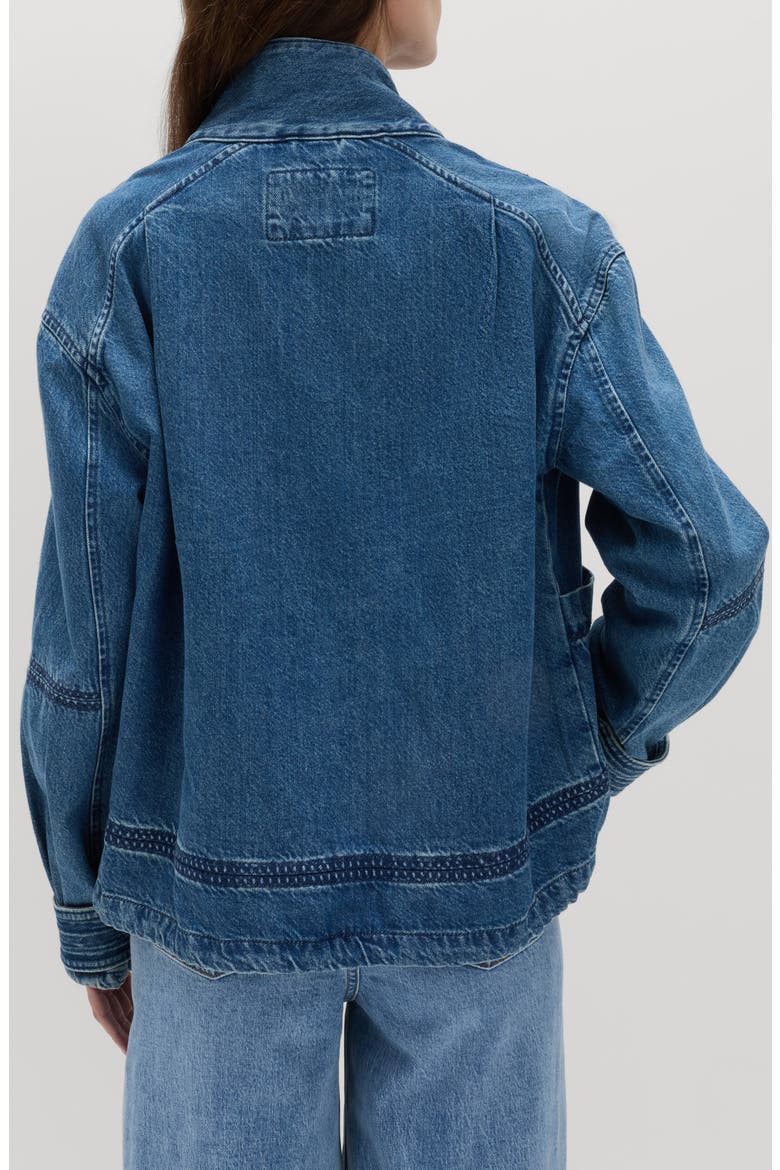 Denim Bomber Jacket, Alternate, color, INDIGO BLUE