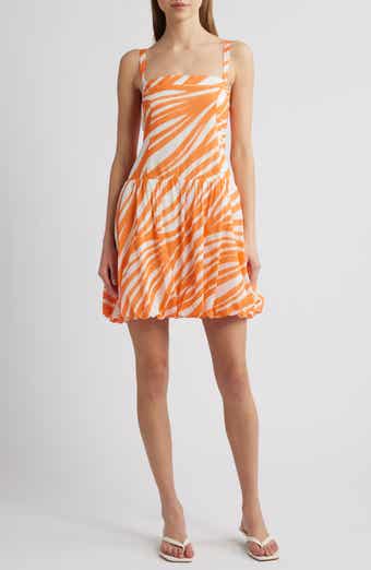 Du Paradis Prunella Bubble Hem Cotton Minidress