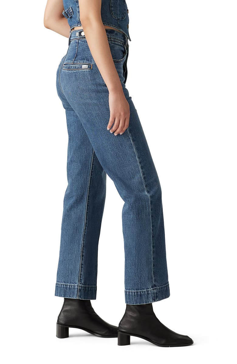 Levi's Ribcage Tailored High Waist Ankle Straight Leg Jeans, Alternate, color, Valley View Crease