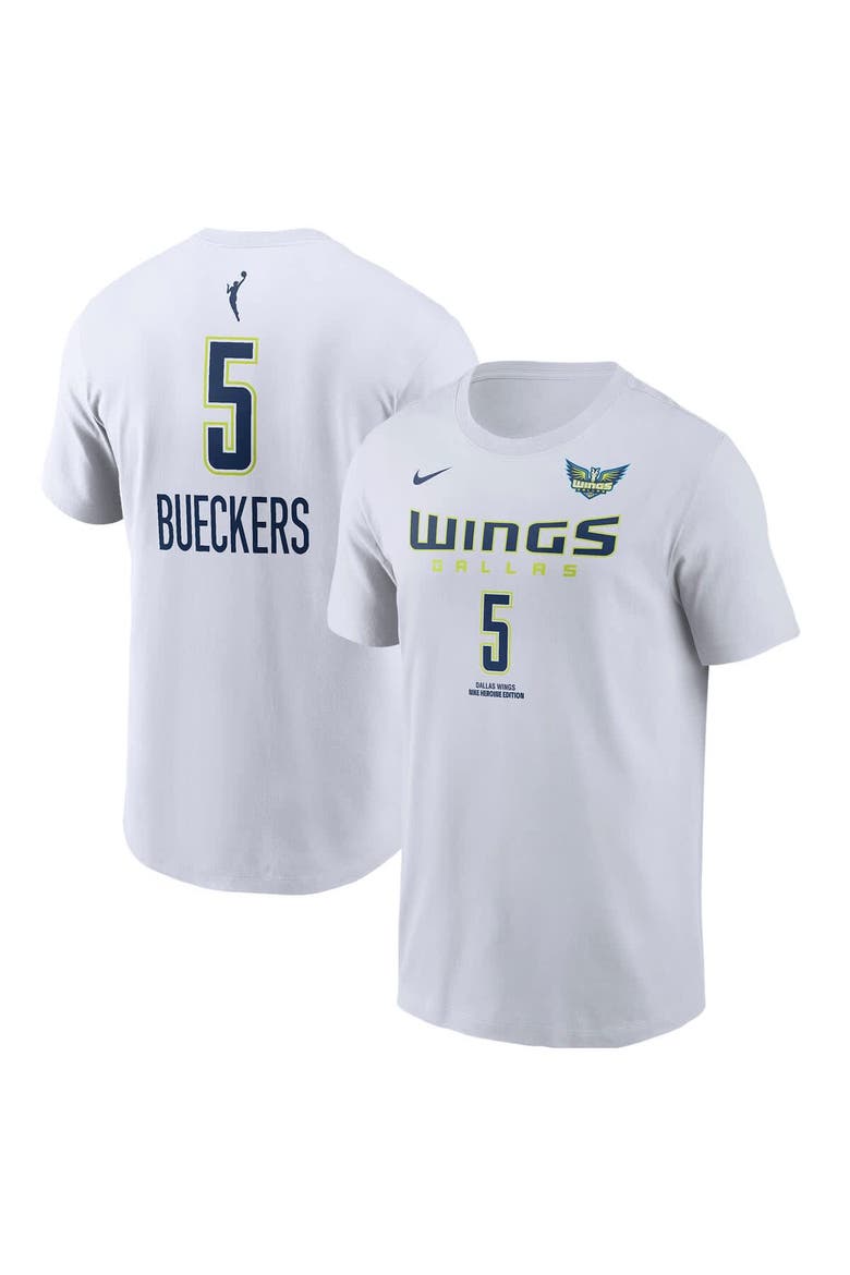 Men's Nike Paige Bueckers White Dallas Wings 2025 WNBA Draft Heroine Edition Name & Number T-Shirt, Alternate, color, White