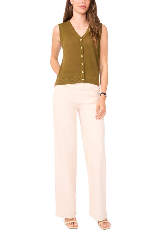 Halogenr Halogen(r) Sleeveless Button-up Sweater