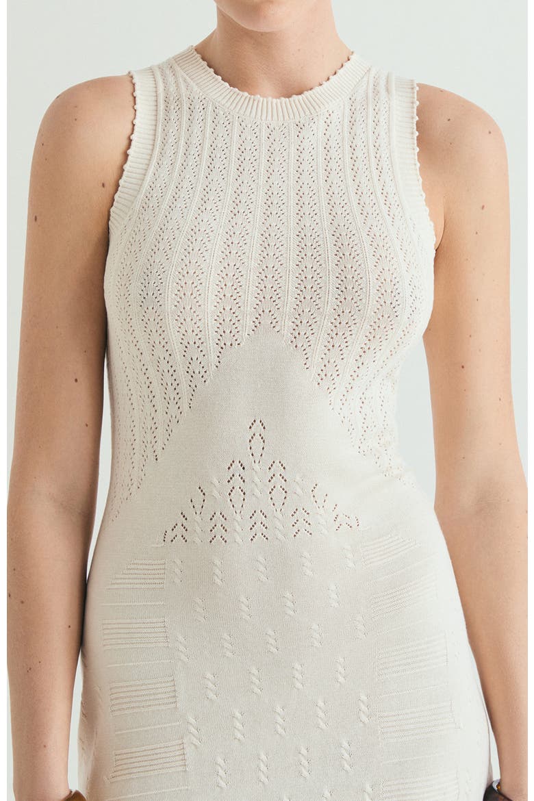 Openwork knit dress, Alternate, color, OffWhite