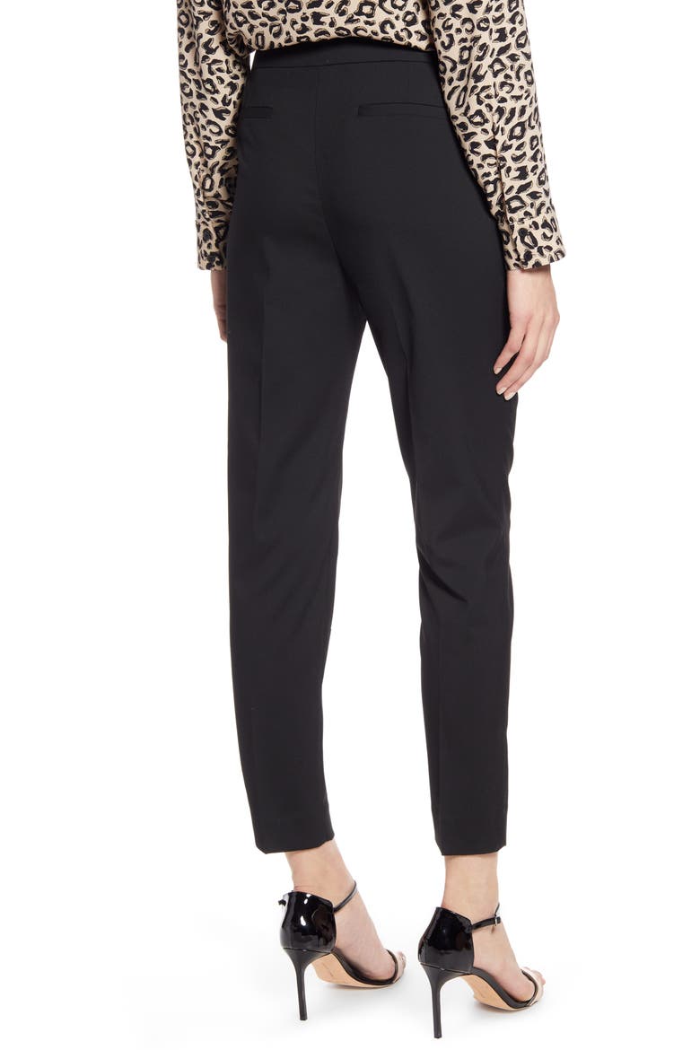 Straight Leg Trousers, Alternate, color, BLACK