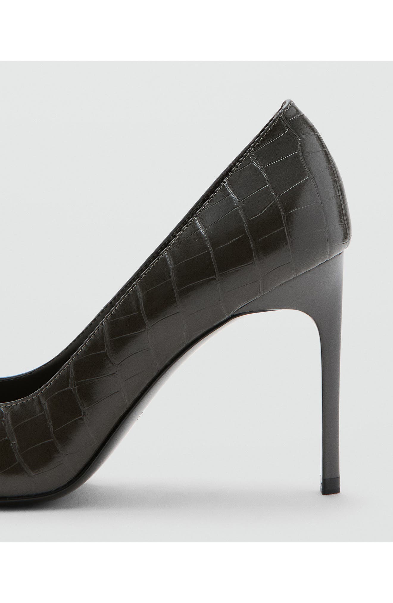 MANGO Pointed Toe Pump, Alternate, color, Light Heather Grey