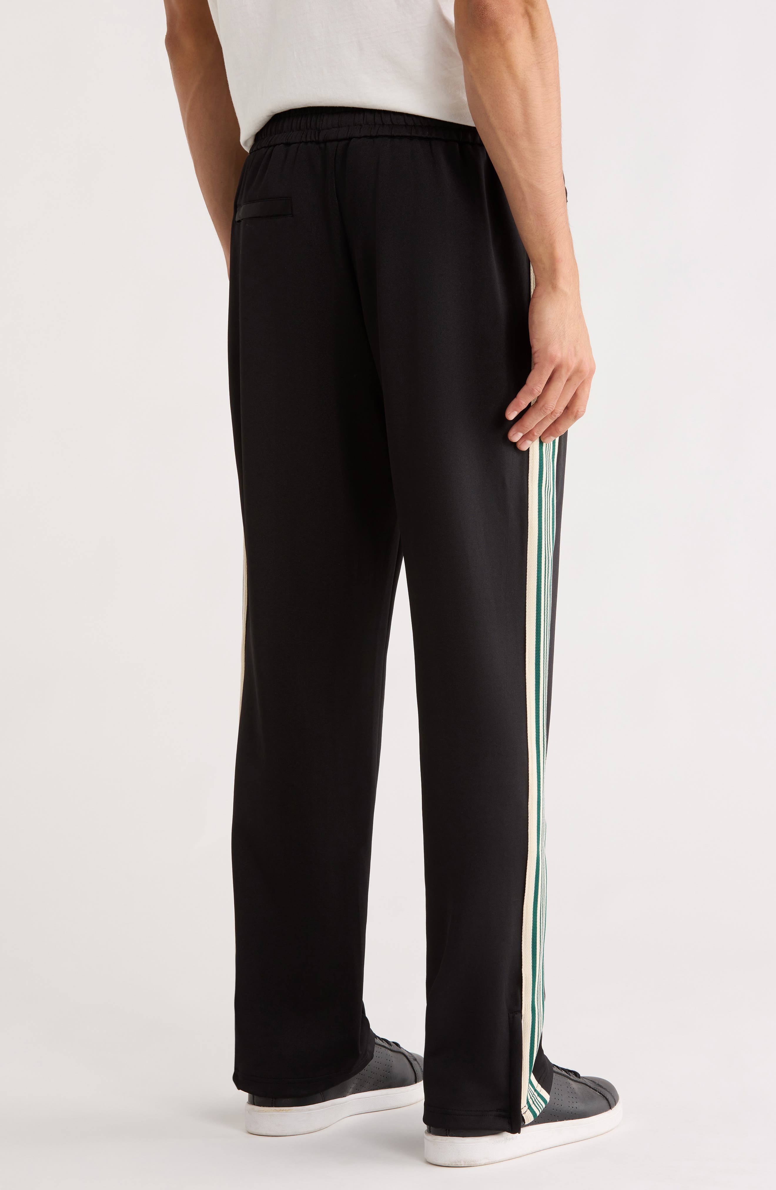 Embroidered Logo Tape Stripe Track Pants - image 2