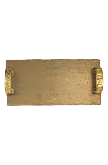 Tiramisu Resin Slate Cheese Platter In Gold