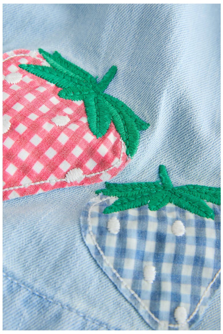 Kids' Denim Babydoll Top & Shorts Set, Alternate, color, BLUE