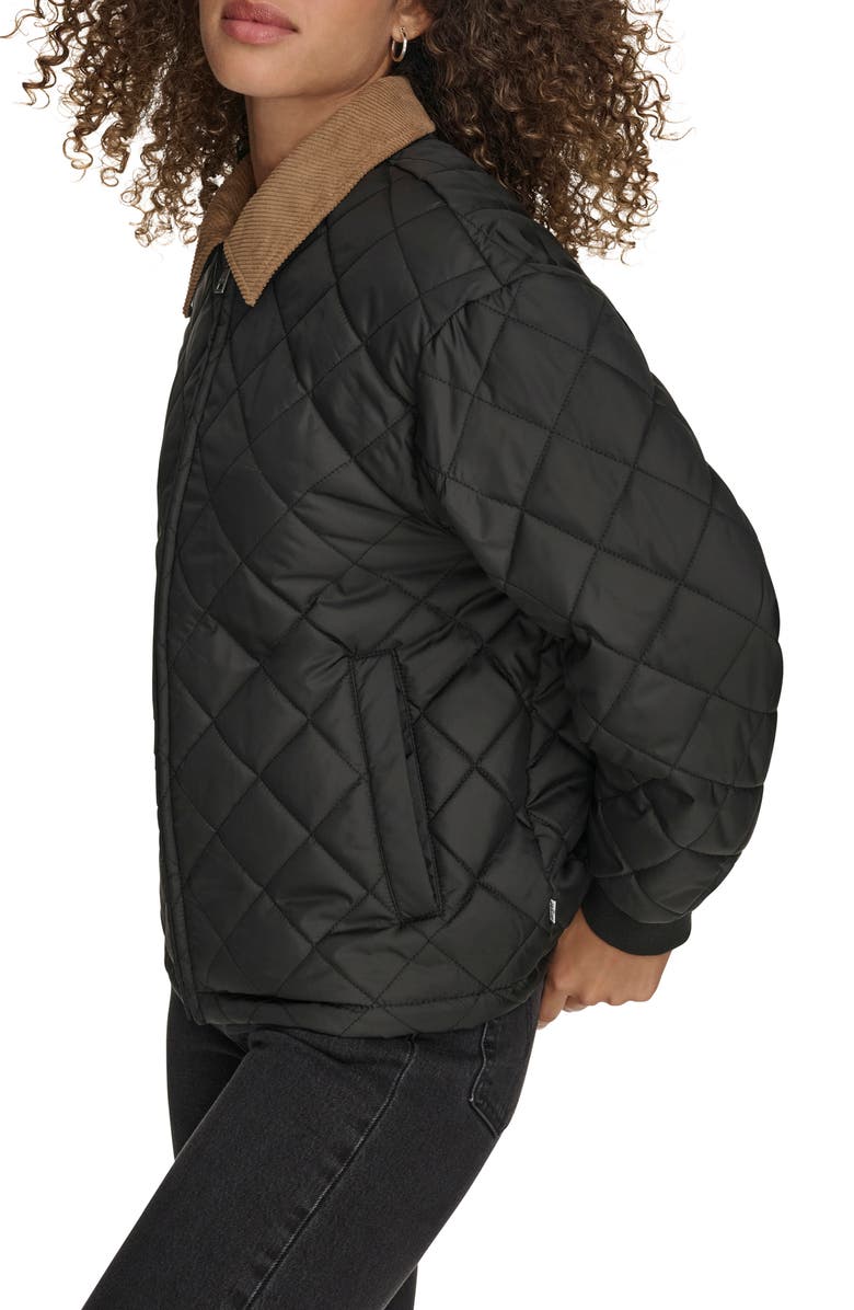 Levi's<sup>®</sup> Diamond Quilted Water Resistant Corduroy Collar Jacket, Alternate, color, 