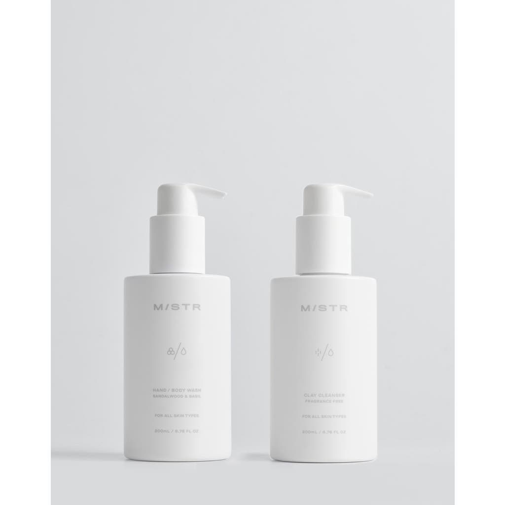 Mistr Usa Clay Cleanser And Hand And Body Wash Set In White