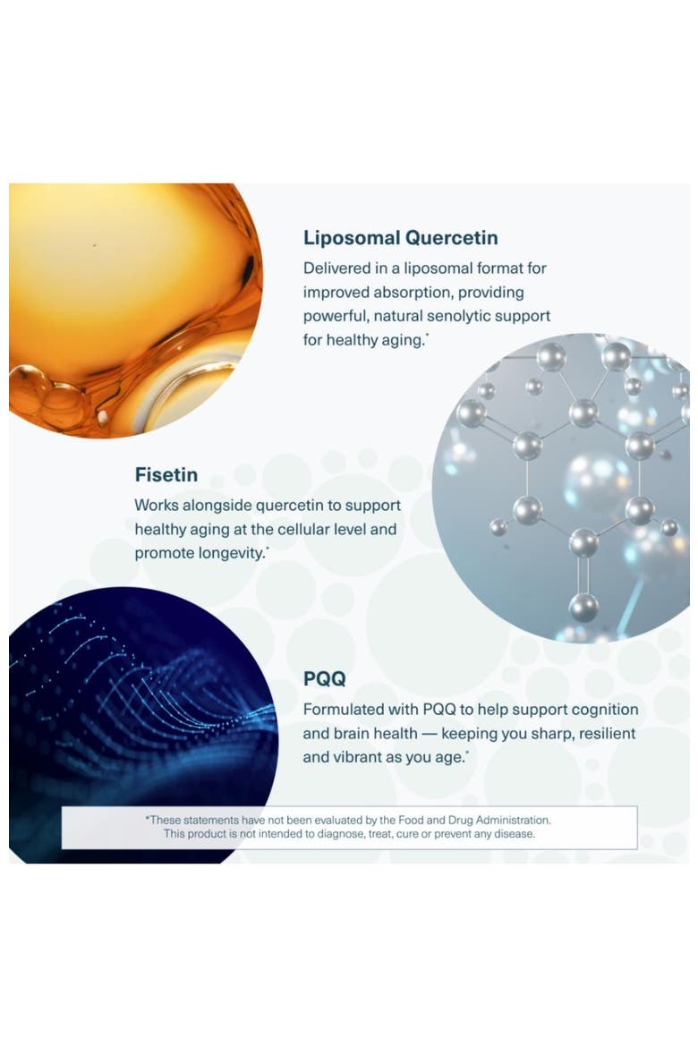 Longevity Liposomal Quercetin Fisetin Capsules 60 Vegetarian Capsules, Alternate, color, None
