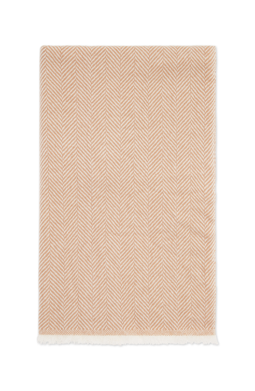 Brunello Cucinelli Cashmere Chevron Scarf In Neutral
