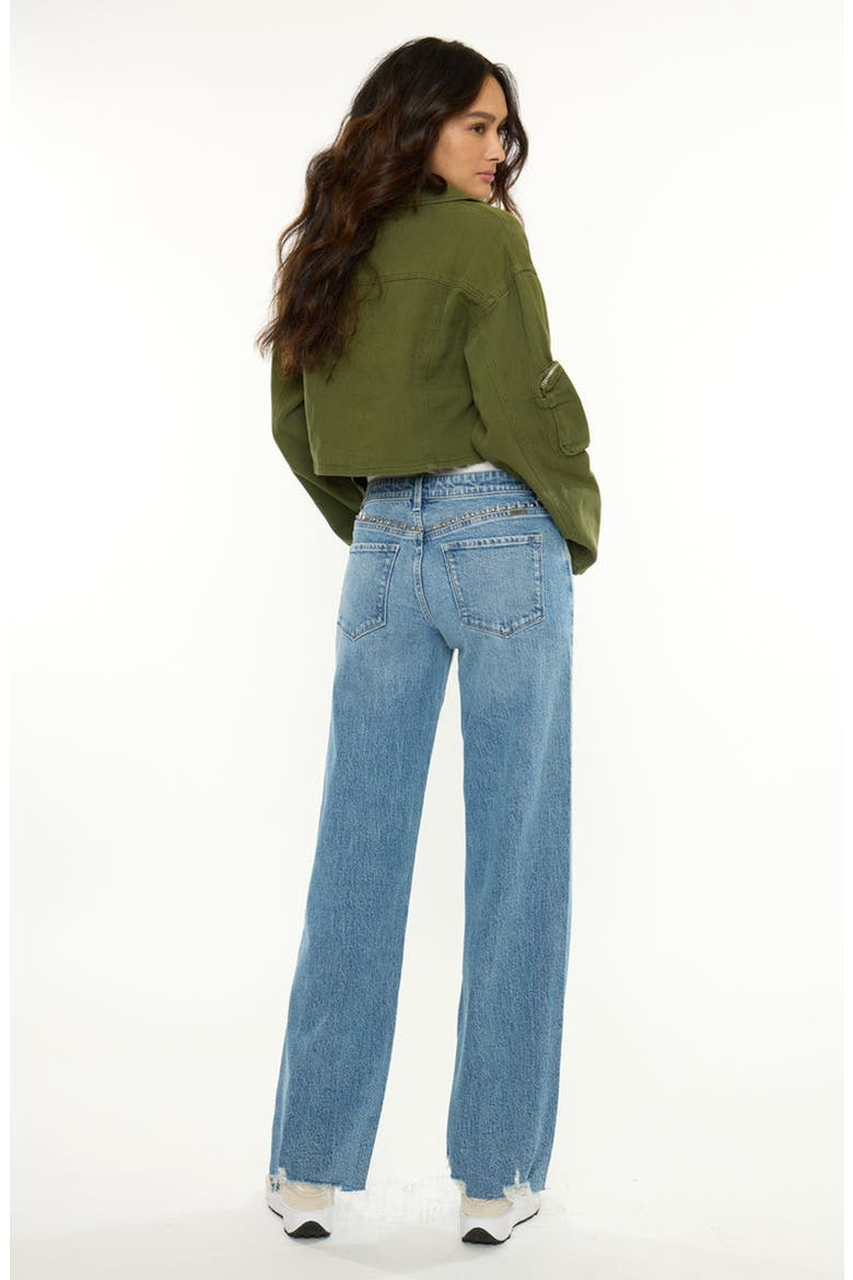 Frankie Low Slung Baggy Wide Jeans, Alternate, color, Medium Wash