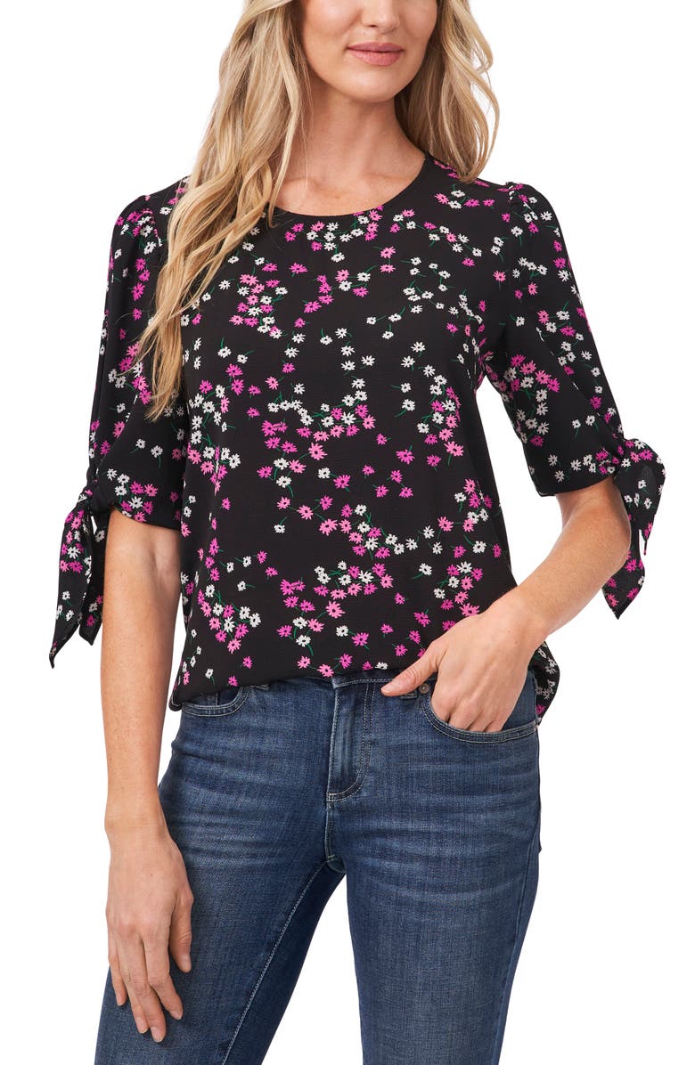 CeCe Short Sleeve Print Blouse, Main, color,