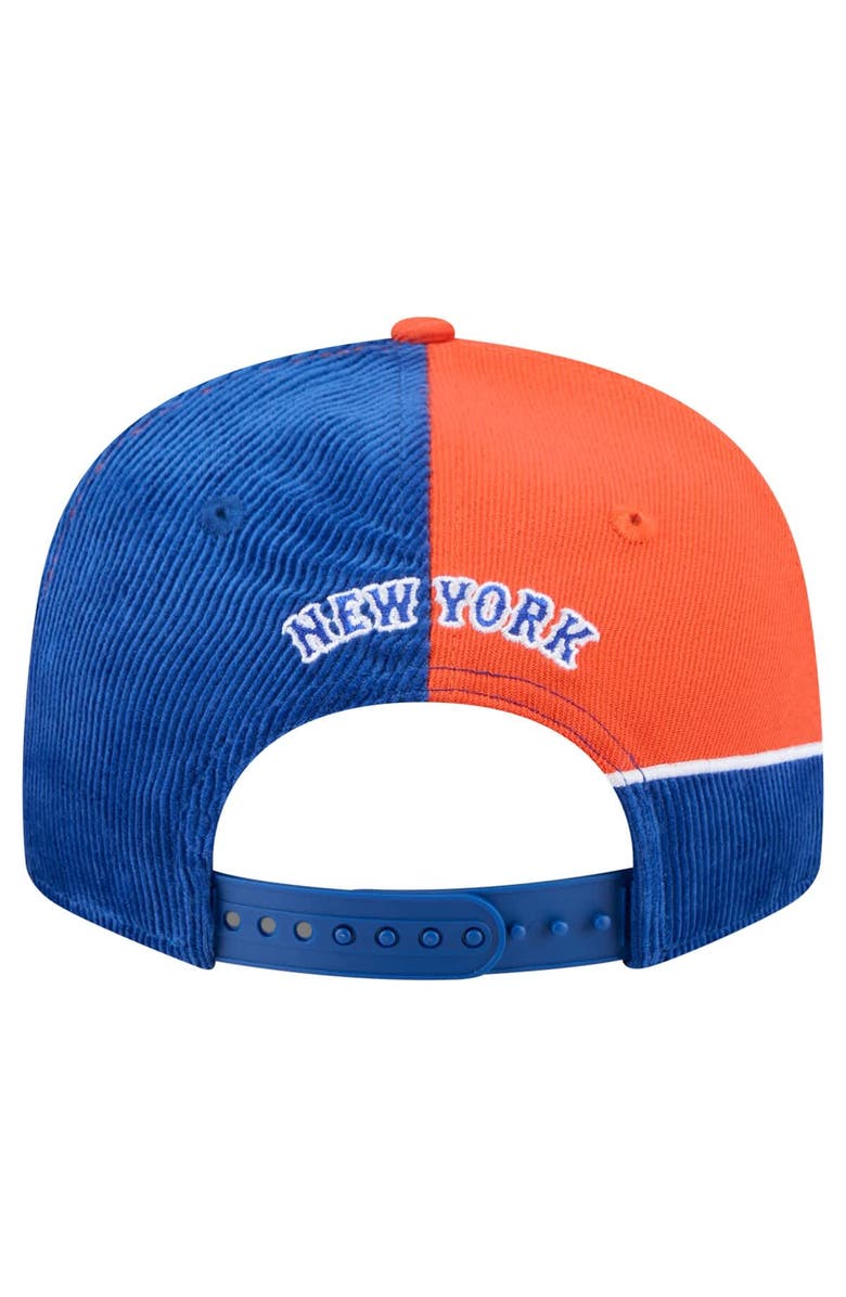 New Era Men's New Era Royal/Orange New York Mets Retro Split Corduroy Snapback Hat, Alternate, color, Royal