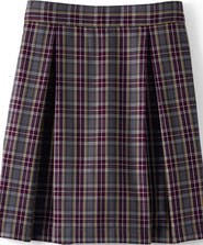 Lands' End Girls Top of Knee Plaid Skort