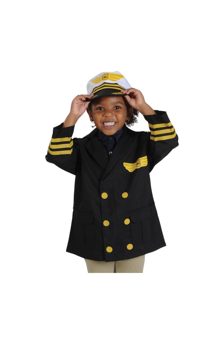 Kaplan Early Learning Company Airline Pilot Dress-Up, Alternate, color, Black