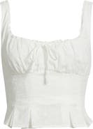 All in Favor Shirred Crop Top