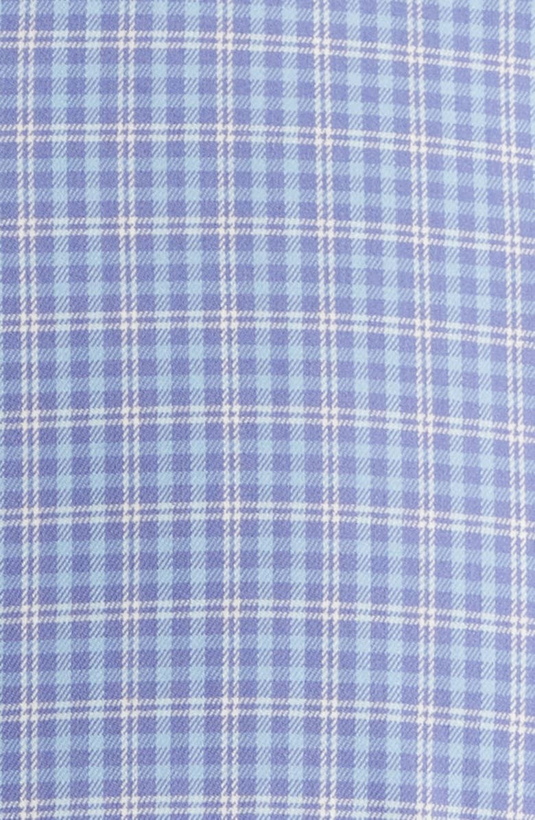 Peter Millar Stowe Crown Lite Check Performance Twill Button-Down Shirt, Alternate, color, Deep Violet