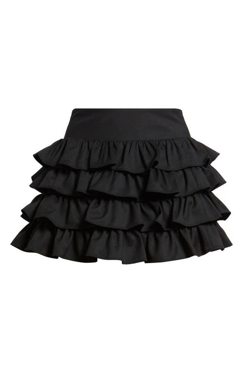 Bp. Tiered Ruffle Miniskort In Black