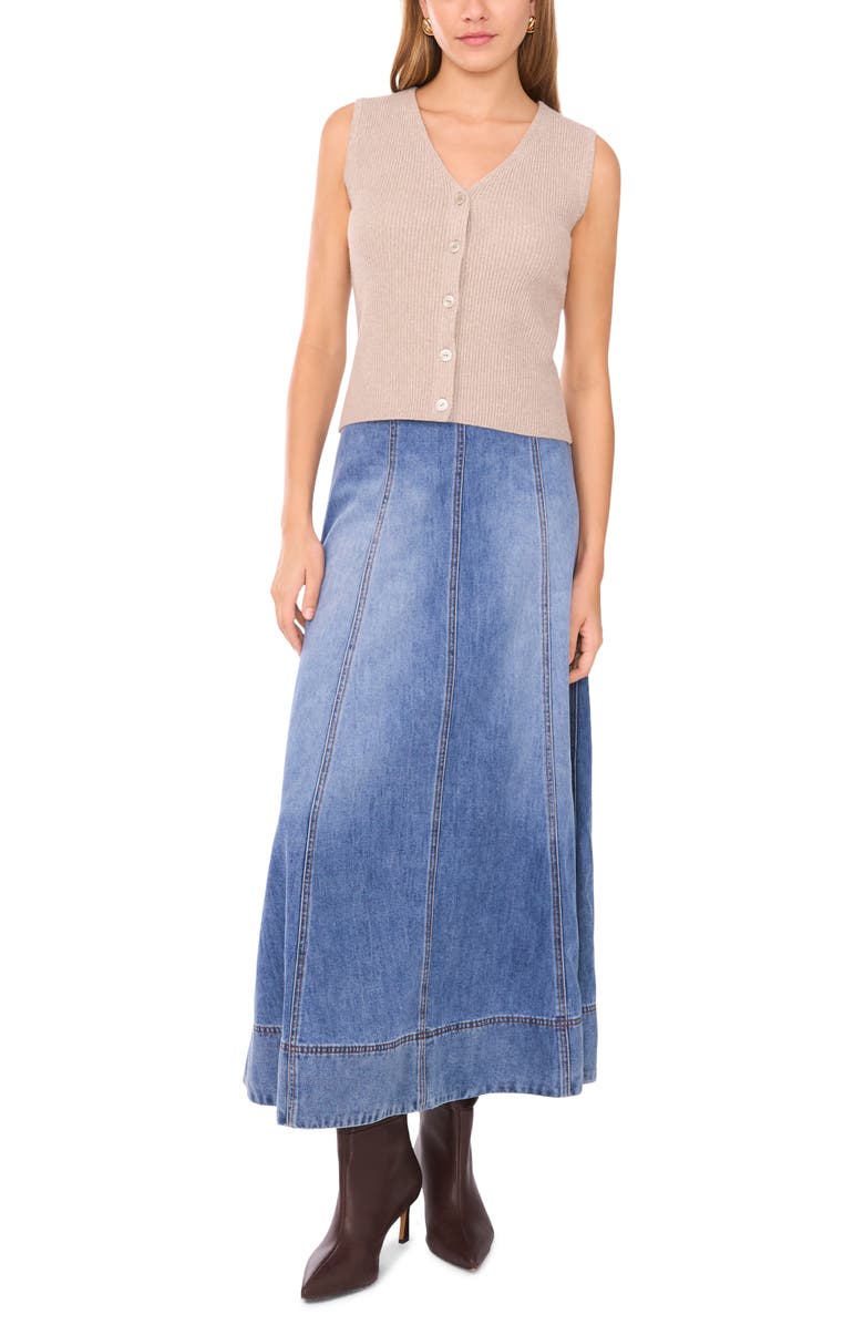 1.STATE V-Neck Sweater Vest, Alternate, color, Light Heather Taupe