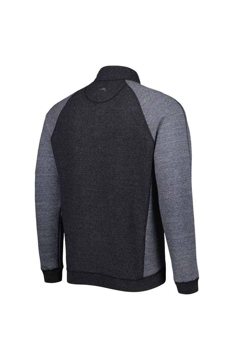 Tommy Bahama Men's Tommy Bahama Black Arizona State Sun Devils Sport Scrimmage Snap Mock Neck Raglan Button-Up Jacket, Alternate, color, 